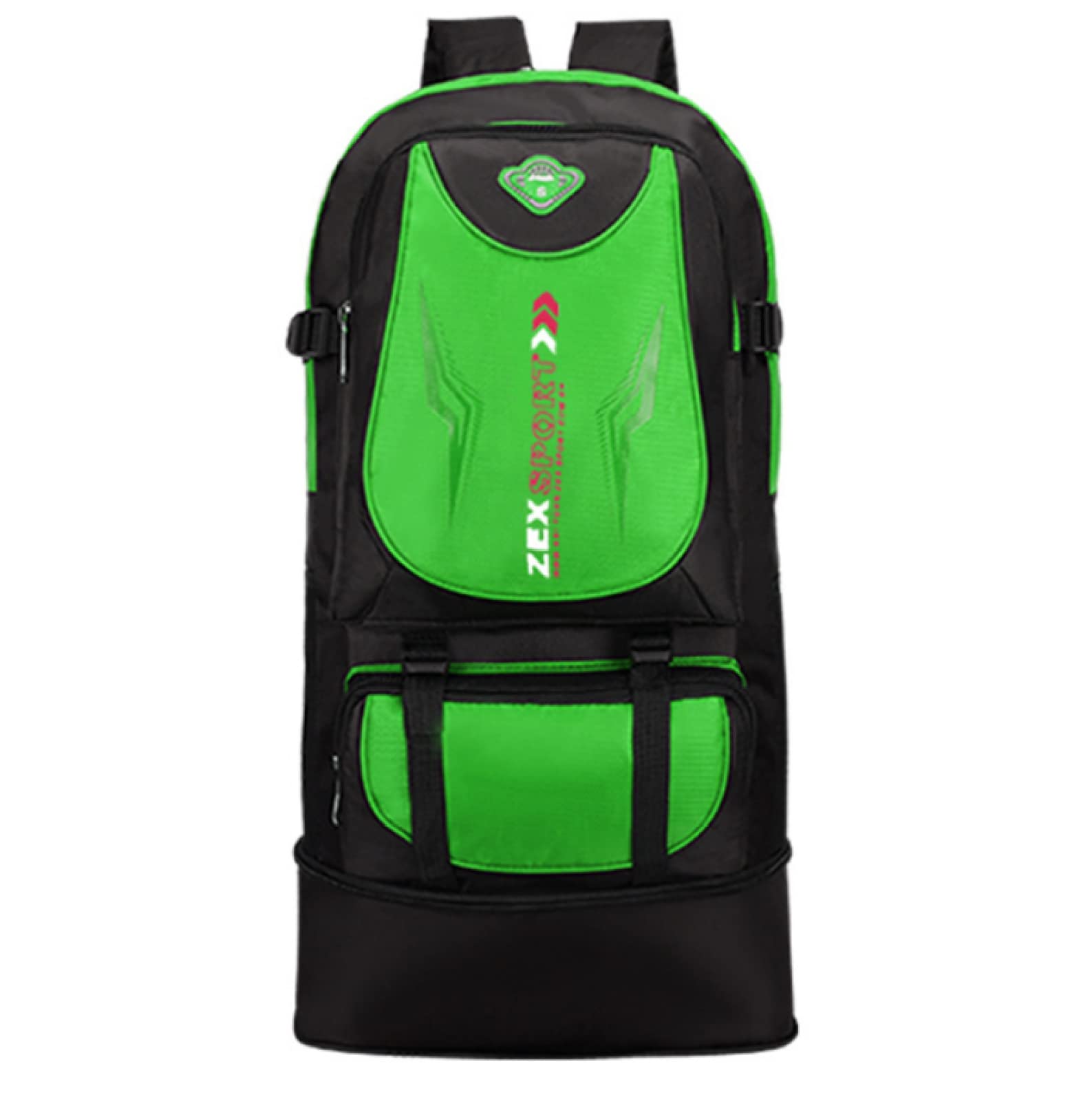 65L espandibile per il tempo libero all'aperto, alpinismo, viaggio, sport, zaino, borsa da scuola, campeggio, alpinismo