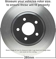 Vista 3 de Detroit Axle - Rotores de freno delantero para Volkswagen Beetle Jetta Sedan Wagon Golf Rotores de freno de disco perforados y ranurados Frenos