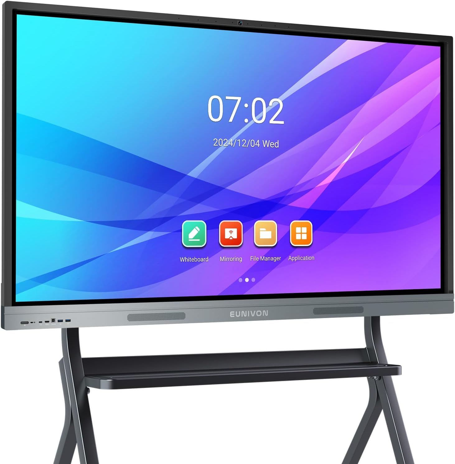 Smart Board, 55'' 4K UHD Smart Whiteboard, 8+128GB Touch Screen Electronic Whiteboard, Interactive Whiteboard for Classroom and Business (Wall Mount Included)