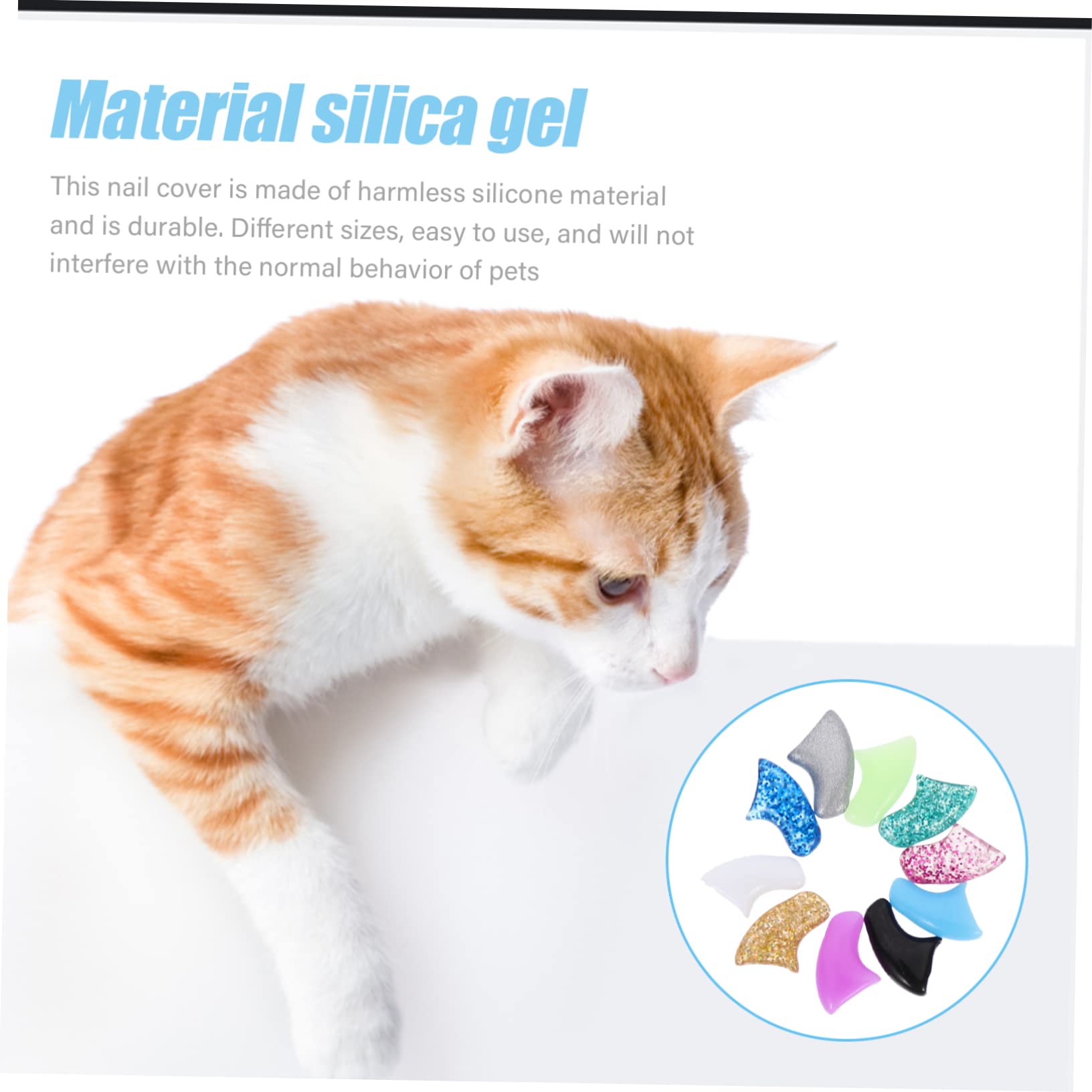 SUPVOX 30 Ensembles De Kit D'Ongles pour Chat Couvre-Ongles pour Animaux De Compagnie Couvre-Ongles pour Fournitures Quotidiennes Griffes pour Animaux De Compagnie Griffes De Chat