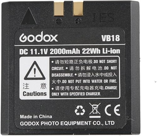 Miniatura 4 de GODOX Batería original V860II y V850II: VB18 11.1V/2000mAh/22Wh, solución de alimentación de alta capacidad para V580, V850 II, V860II-N, V860II-C,