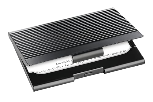 SIGEL VZ134 Visitenkarten-Etui schwarz, mit gerillter Oberfläche