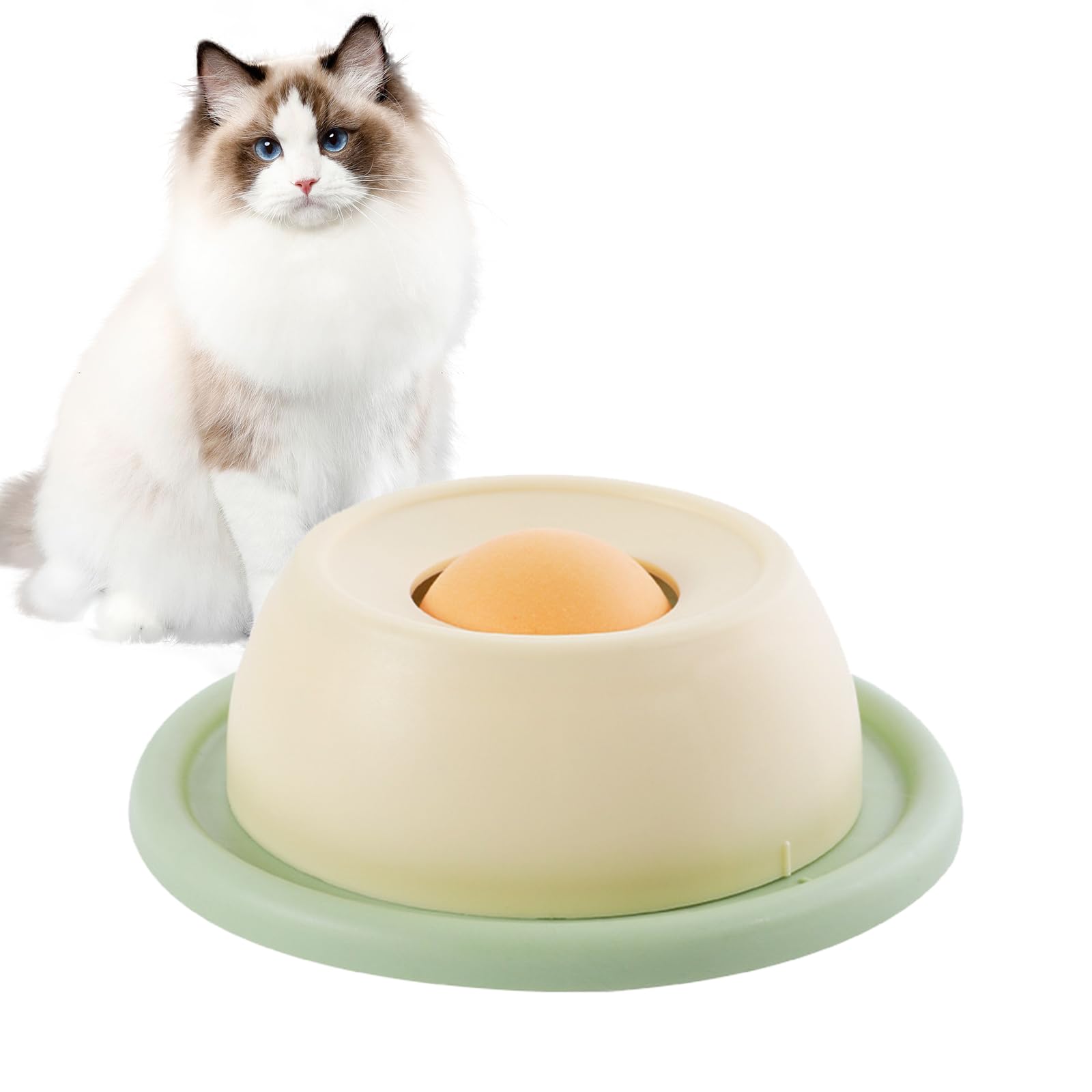 Juguete Interactivo para Perros y Gatos, Comedero Antideslizante para Aliviar la Ansiedad, Promover una Alimentación Saludable y Estimular Mentalmente a Mascotas Pequeñas y Medianas (Amarillo)