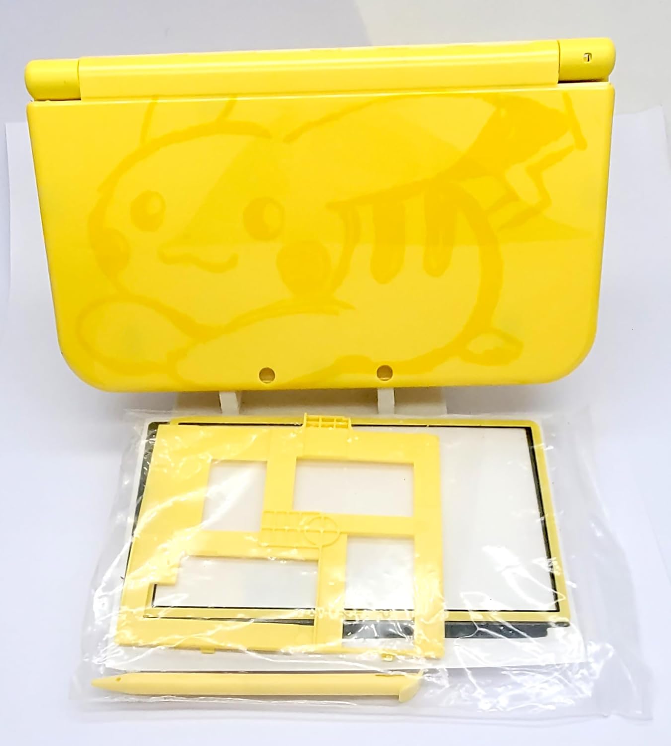 Complete for New3DSXL Housing Case Shells Pika Yellow Replacement, for New 3DS XL/LL 3DSXL 3DSLL Console, Outer Enclosure 5 Cover Plates + Buttons, Screws, Screen Protector, Stylus, Pads