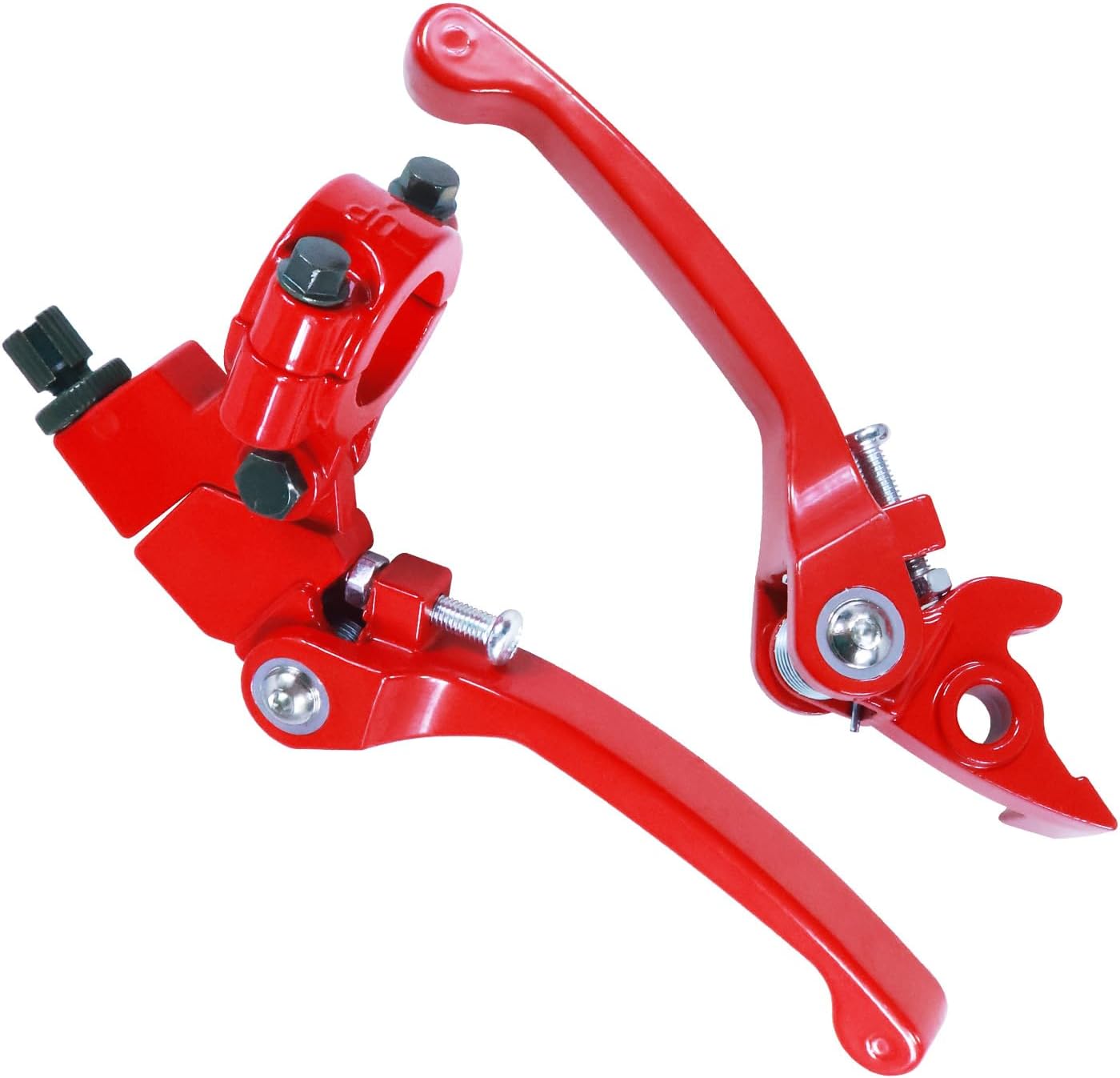 HOLATO Folding Clutch Brake Lever for 50cc 70cc 110cc 125cc 140cc 150cc Apollo RFZ125 DB007 DBX15 X18 X19 Tao Tao DB17 DB27 Coolster M125 SSR Thumpstar Chinese Pit Dirt Bike Motorcycle Red