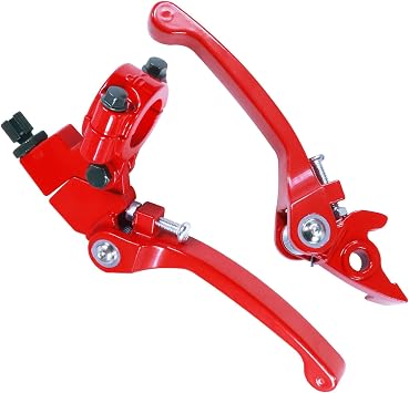 HOLATO Folding Clutch Brake Lever for 50cc 70cc 110cc 125cc 140cc 150cc Apollo RFZ125 DB007 DBX15 X18 X19 Tao Tao DB17 DB27 Coolster M125 SSR Thumpstar Chinese Pit Dirt Bike Motorcycle Red