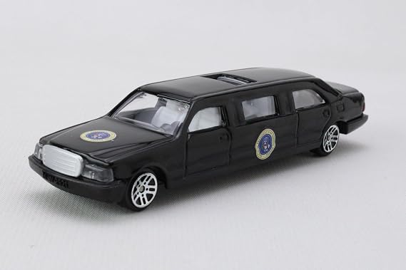 Presidential Limousine Die-Cast Metal Vehicle, Collectible Toy Car | Realistic detailing, free-rolling wheels, display-ready design, durable, giftable, imaginative transportation play, ages 3+