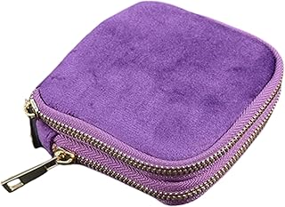 ジュエリー旅行用ポーチ - ビロード ジッパー付き 二重層 携帯リングバッグ | 旅行用イヤリングオーガナイザー - リング用 女性 自宅収納 旅行 バッグ 化粧ポーチ 外出用