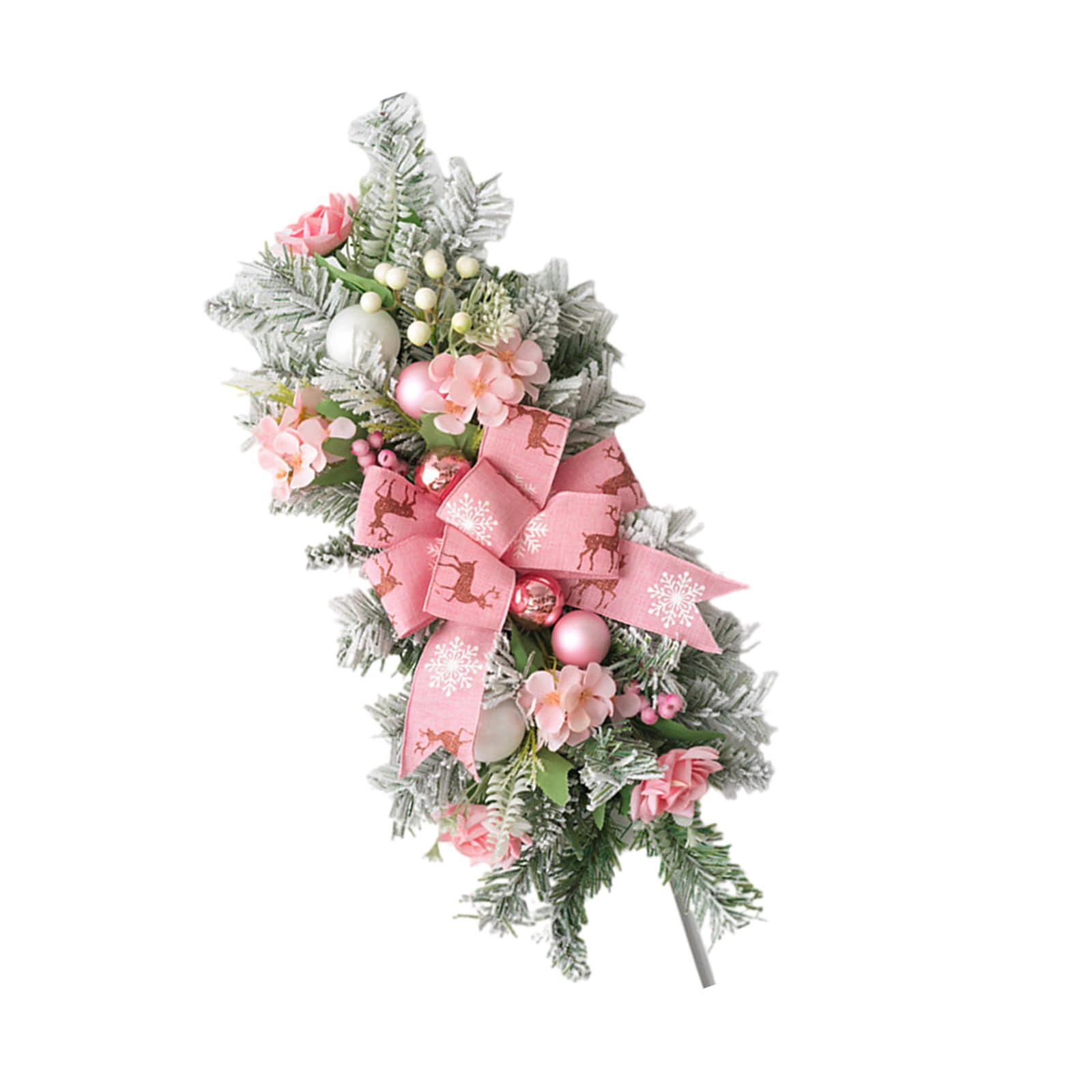 Tsophreniq Artificial Hanging Plant Christmas Wreath Hanging Plant Ornament for Door Porch Backyard Hallway Garden Balcony Home Decoration
