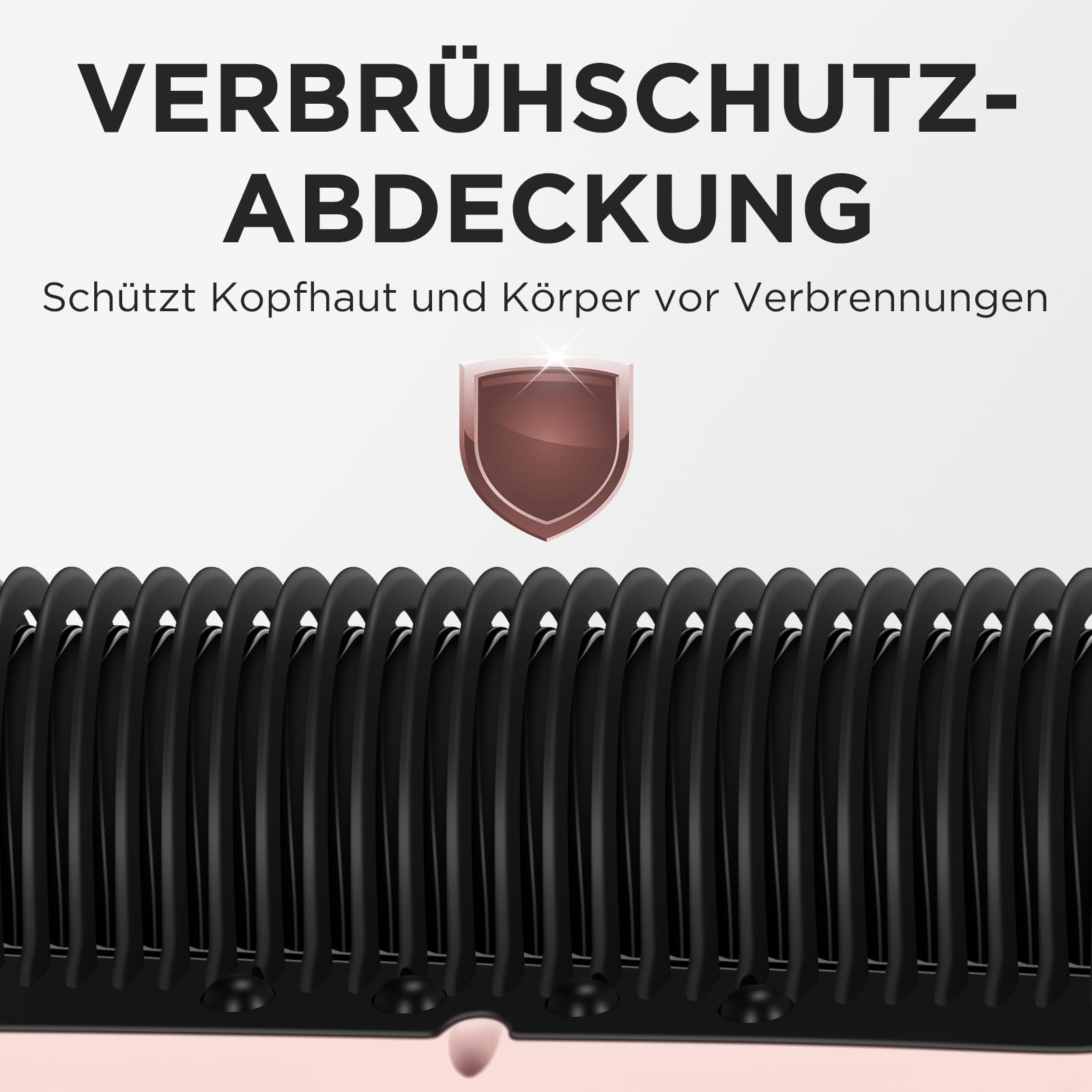 Pro Dampf Glättbürste, PARWIN PRO BEAUTY 3-in-1 Dampf Haarglätter Bürste, LED-Anzeigeleuchte, Ionentechnologie & Dampf für doppelte Pflege, reduziert Schäden, 4 Temperatureinstellungen - Rosa