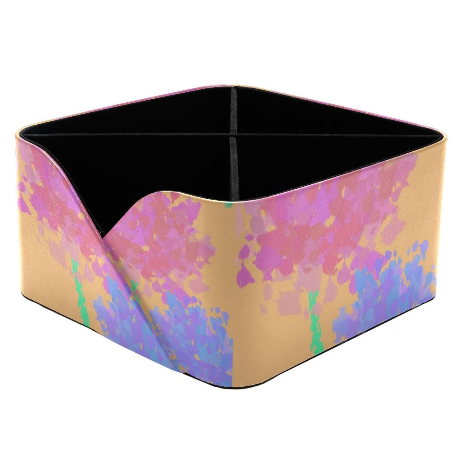 Fleurs peinture à l'huile organisateur de bureau porte-stylo pour résoudre le désordre