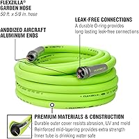 Vista 6 de Suncast Carrete de manguera estilo mimbre + manguera de jardín Flexzilla (50 pies)