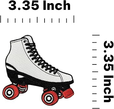 Roller Skate Iron On Patch Retro Skating Patch for Jackets, Backpacks, Hats, and DIY Projects