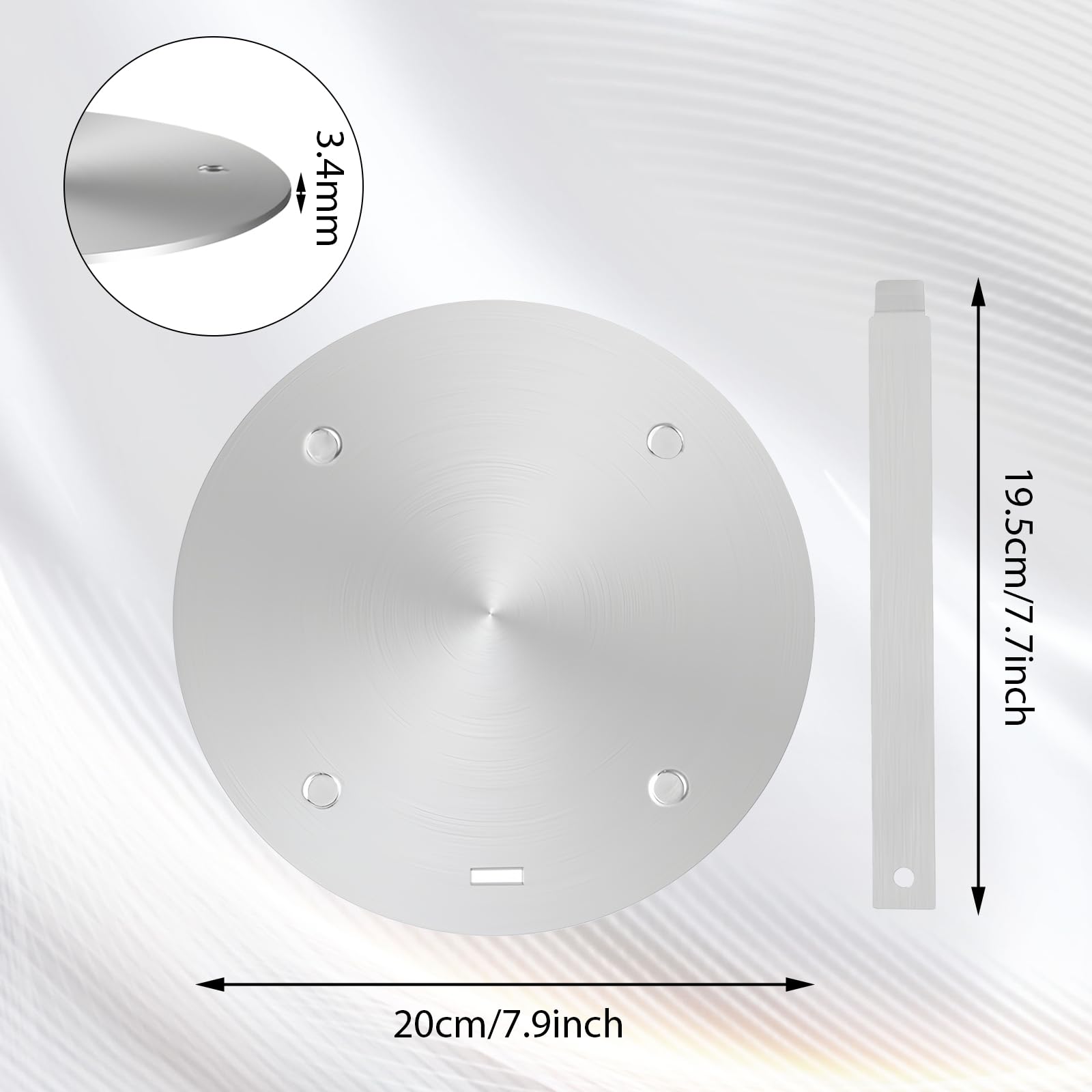 volumoon Convertitore di induzione dell'acciaio inossidabile 20cm, diffusore di calore per pentole/stufa a gas