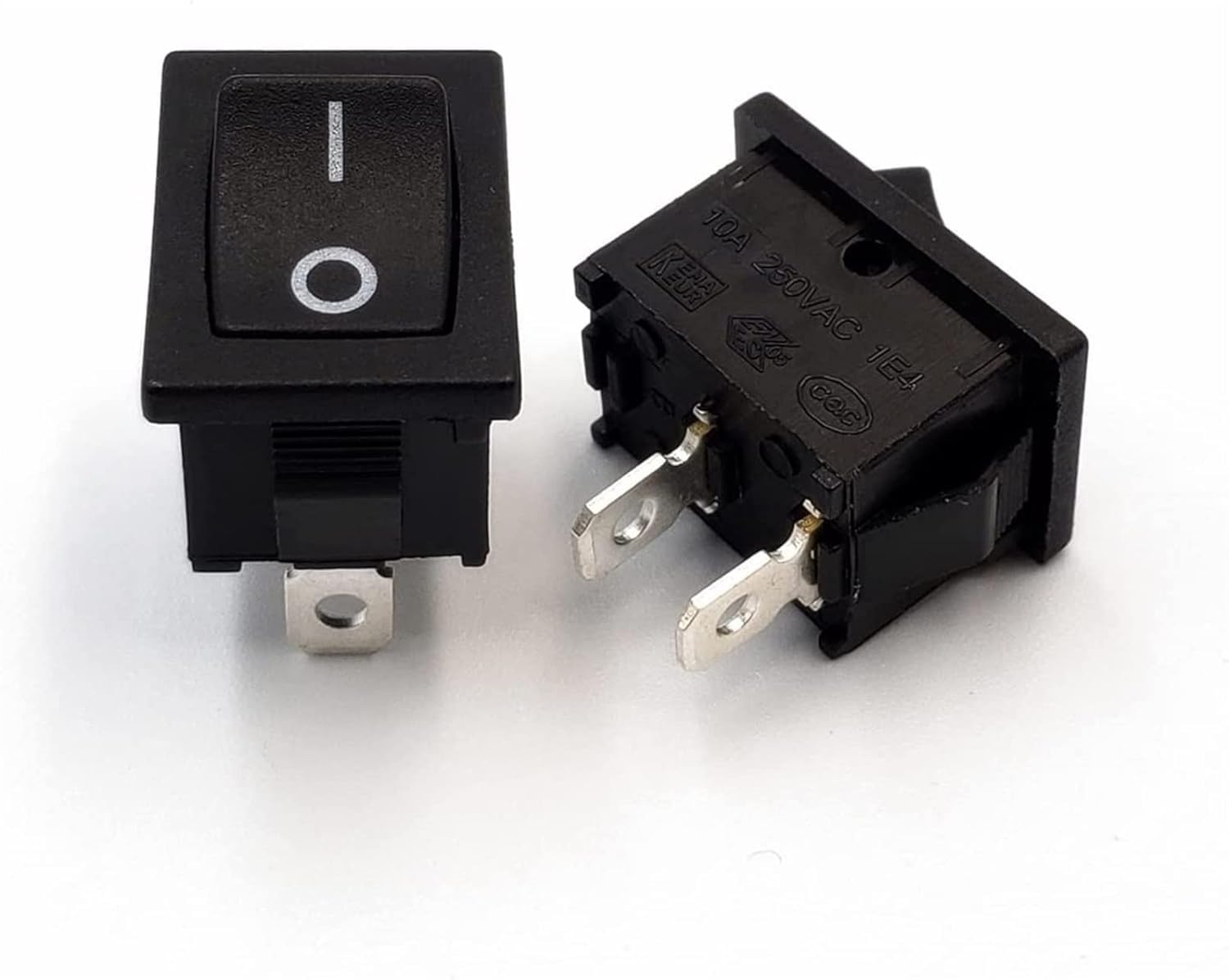 Interruttore a bilanciere 5 pezzi nero Interruttore a 2 posizioni Pannello SPST a 2 pin mini interruttore a bilanciere 12A/125VAC 10A/250VAC