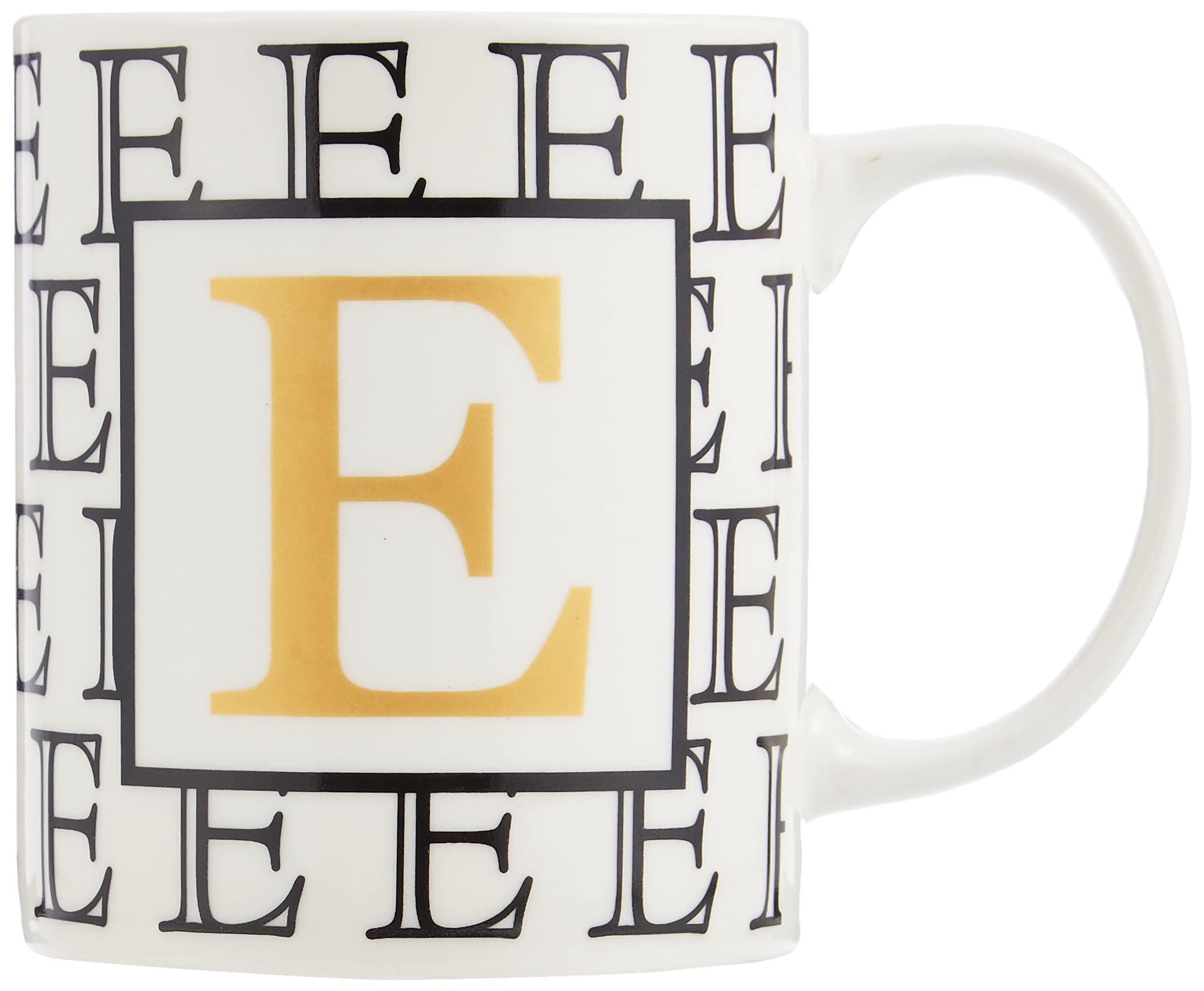 Shallow Letter E Printed Porcelain Ceramic Cup Tea Coffee Mug, Bd-Mug-E