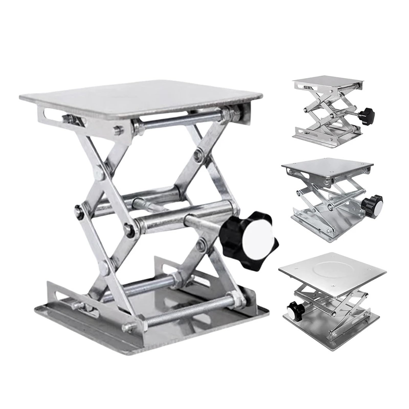 Tavolo elevatore a forbice per la lavorazione del legno, altezza regolabile, per banco da lavoro da laboratorio e router, strumenti da falegnameria (100 x 100 cm)