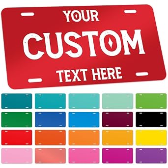 Custom License Plates for Christmas, Front of Car Sign, 6x12 Inch Aluminum, Made in The USA 6x12 Inches, Rust Free .040 Aluminum, Fade Resistant, Made in USA by Sigo Signs