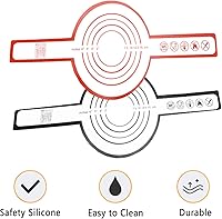 Vista 2 de Tapete de silicona para horno holandés, pan, reutilizable, antiadherente, para hornear pan, revestimiento de silicona para horno holandés con asas