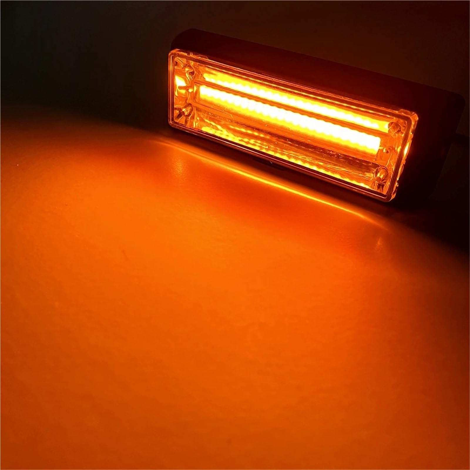 Luz estroboscópica LED de advertencia for coche, parrilla, luces de emergencia intermitentes, luz de señalización lateral amarilla for camioneta, 12-24 V(1pcs Yellow Light)