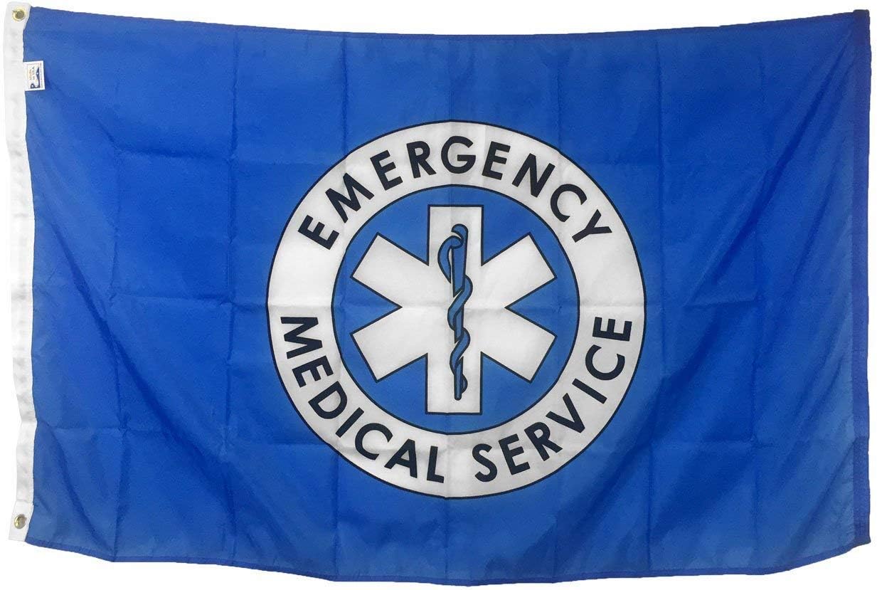 3x5' EMS Emergency Medical Services Flag, Durable AllWeather Nylon with grommets