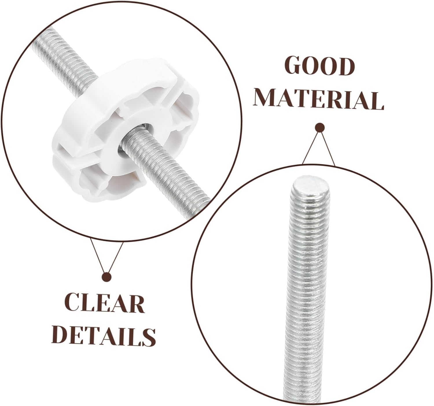 FAVOMOTO 32pcs Gate Spindle Rods Replacement Hardware Threaded Bolts for Gate Mounting Parts Easy Installation Compatible Secure and Convenient