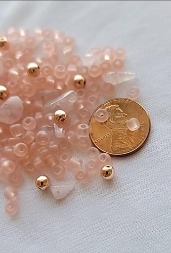 Miniatura 3 de Bead It Wear It Love It Rose Quartz And Hematite Crystal Dreadlock Loc Sprinkles Rose Gold Hair Beads