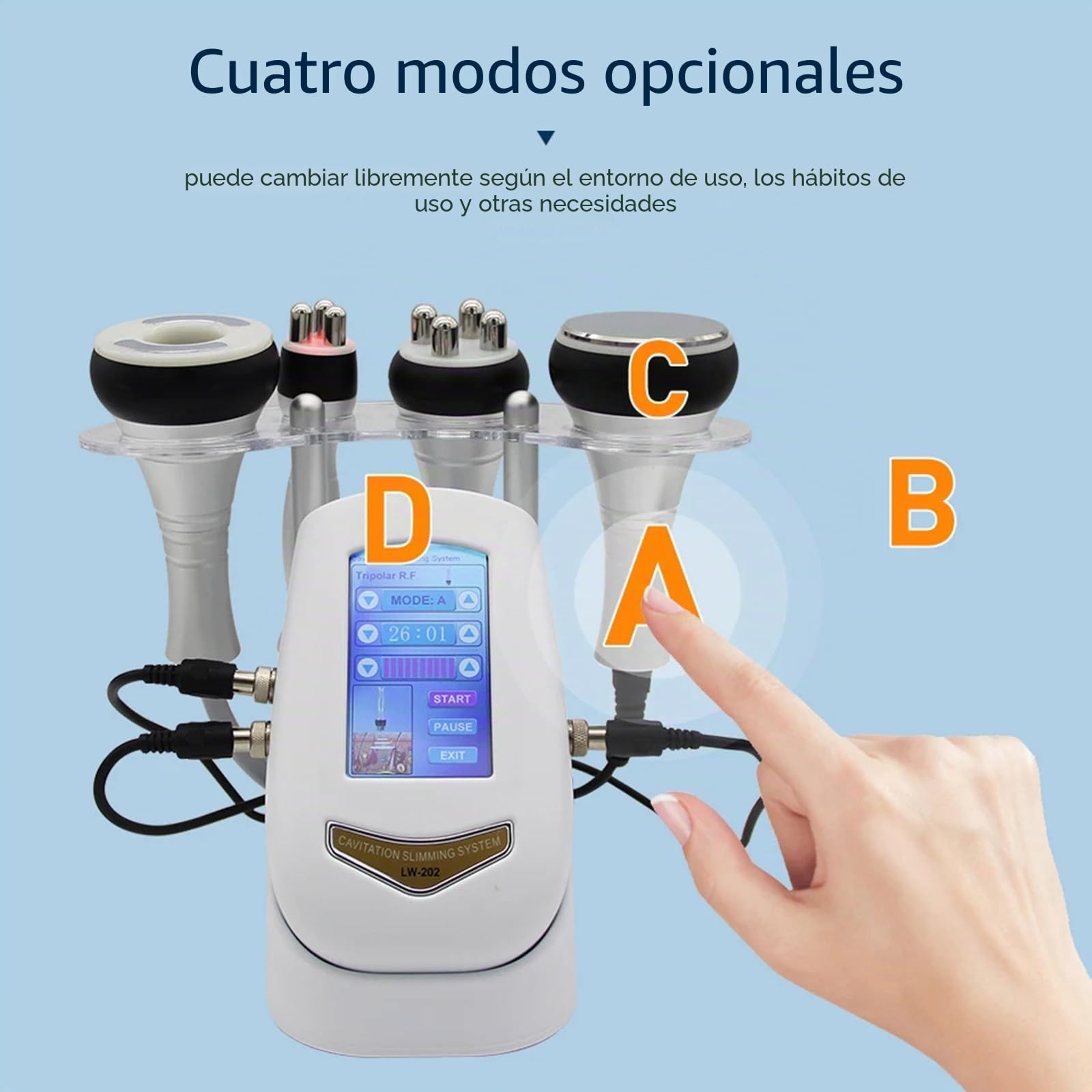 MáQuina CavitacióN Al VacíO UltrasóNica, Radiofrecuencia 40K Rf - MáQuina Para Esculpir El Cuerpo 4 En 1 Apriete La Piel, MáQuina Belleza Facial Del Cuerpo, Para Cara Brazo Cintura