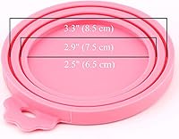 Vista 5 de Tapas de silicona para latas de comida para perros, gatos y mascotas, tamaño universal, sin BPA, (mezcla de colores 3)