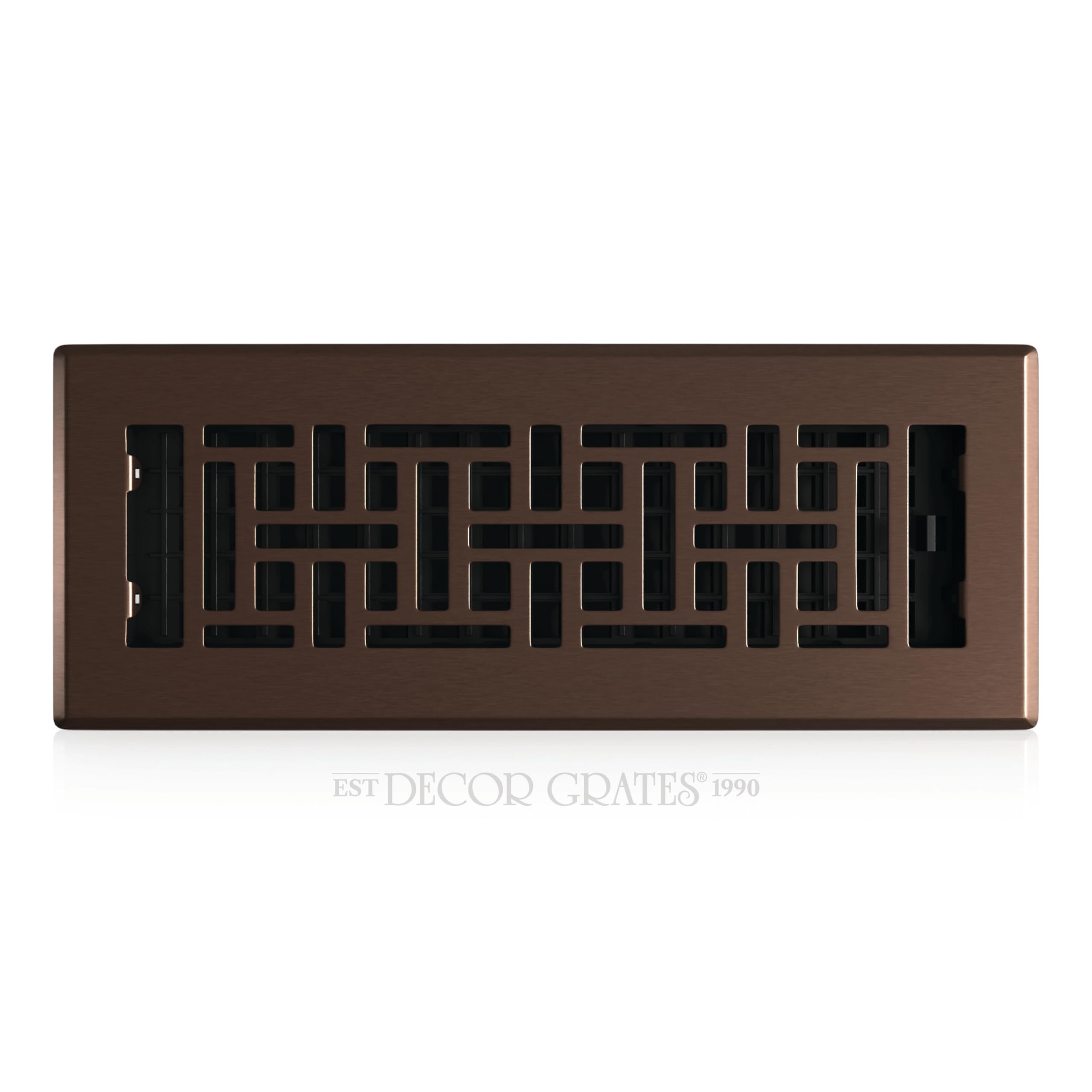 Decor Grates Rubbed Bronze Finish Ajh310-Rb Oriental Floor Register, 3X10