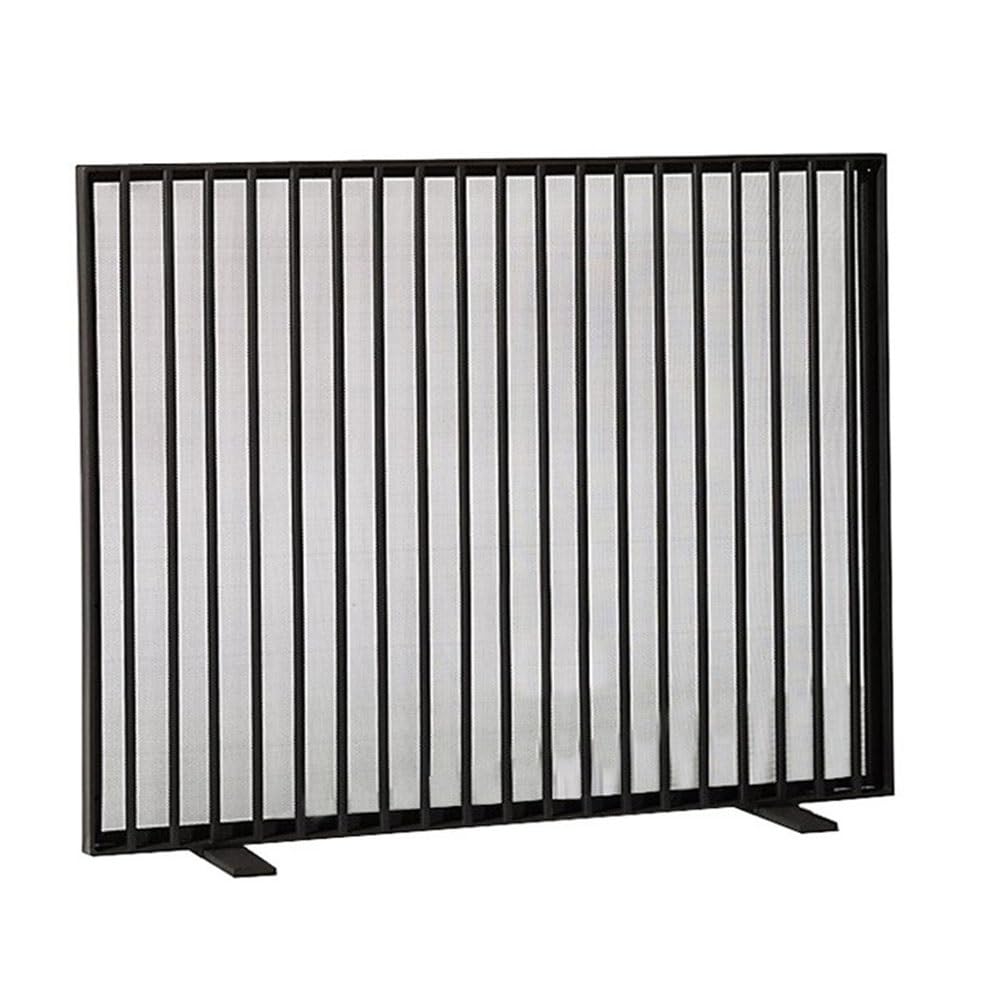 fireplace cover Minimalist Metal Fireplace Screen Partition Household Isolation Door with Fireproof Guardrail and Net