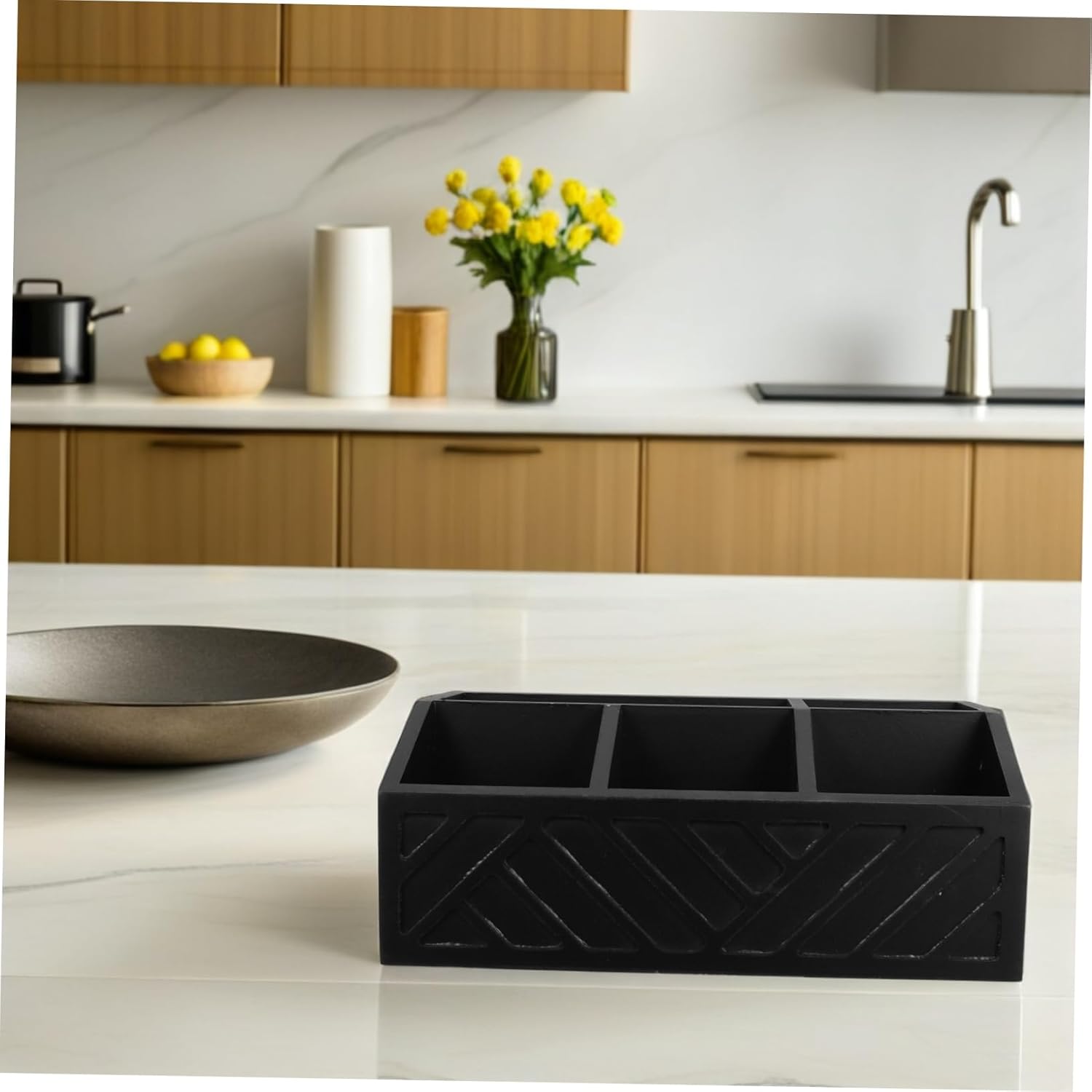 Zerodeko Cup Organizer Storage Box Tea Bag Holder Wood Tea Storage Compact Countertop