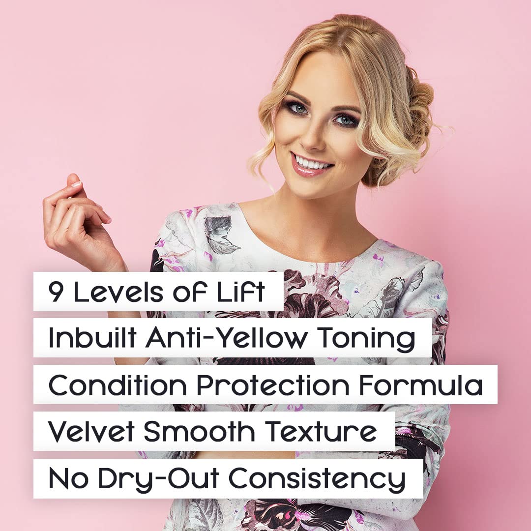 Buy Professional Toning Hair Bleach Powder 9 Levels of Lift BLONDE BY