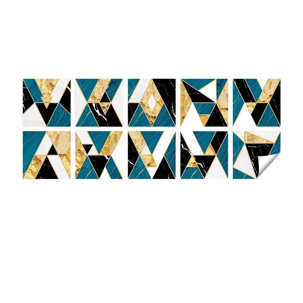 Wall Tile Sticker Tile Stickers Living Room Decoration Mural Wallpaper Abstract Pattern Removable Wall Sticker(Color7,Size1)