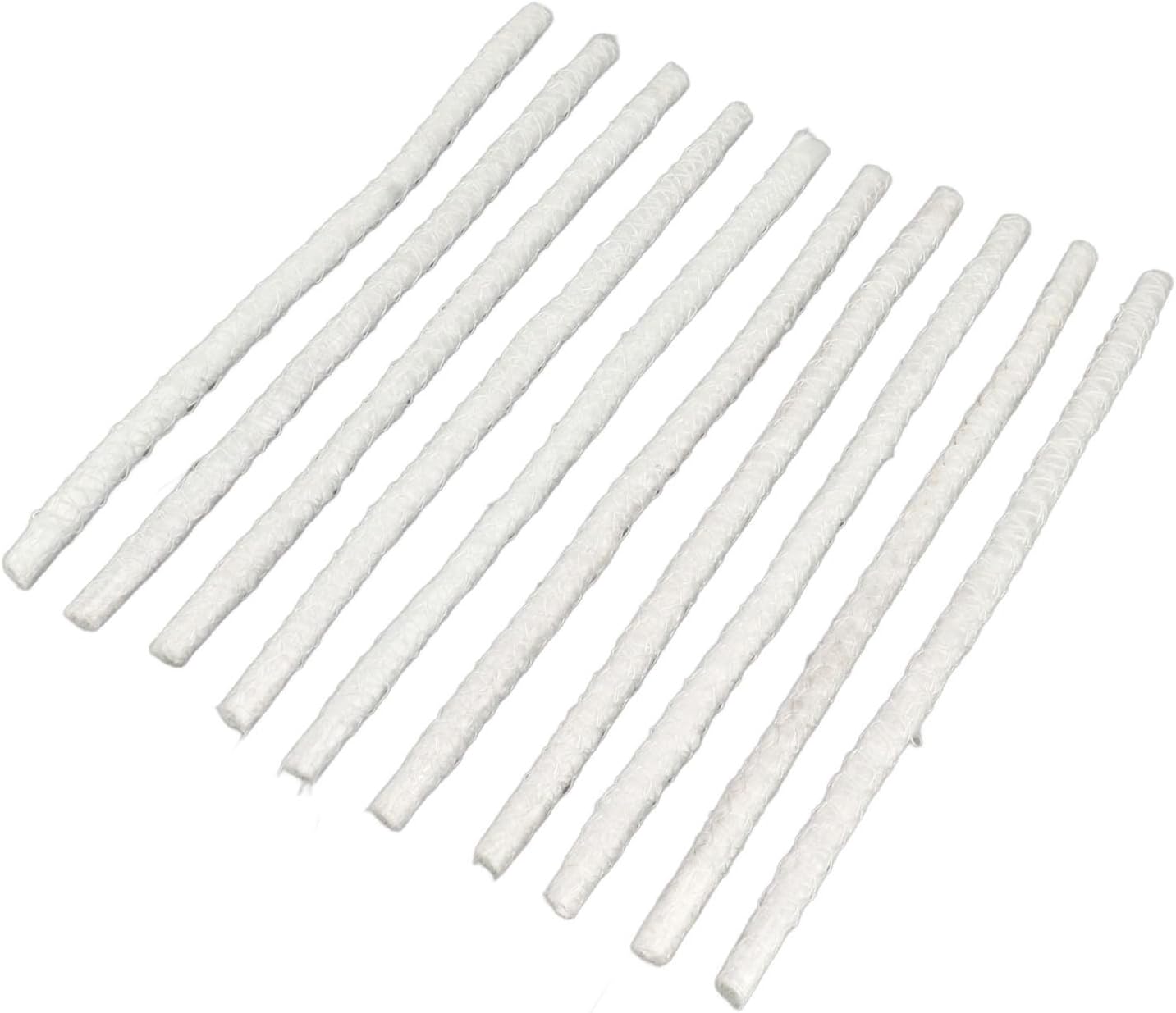 10 Pcs Long Life Fiberglass Replacement Wicks,13.78in Lighting Torches Wick,Citronella Wicks for Bottles,Indoor Decor and Outside Lanterns and Oil Lamps