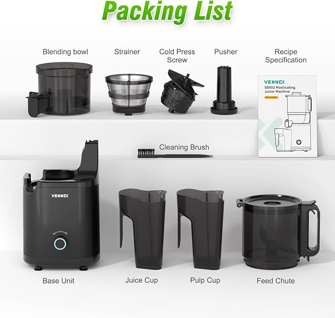 Extractor Jugos Prensado Frío Boca Ancha 110V 250W miniatura 9