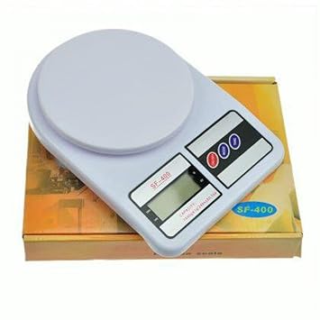 KREVIA Electronic Kitchen Weighing Scale SF-400, 1pc(White Color)