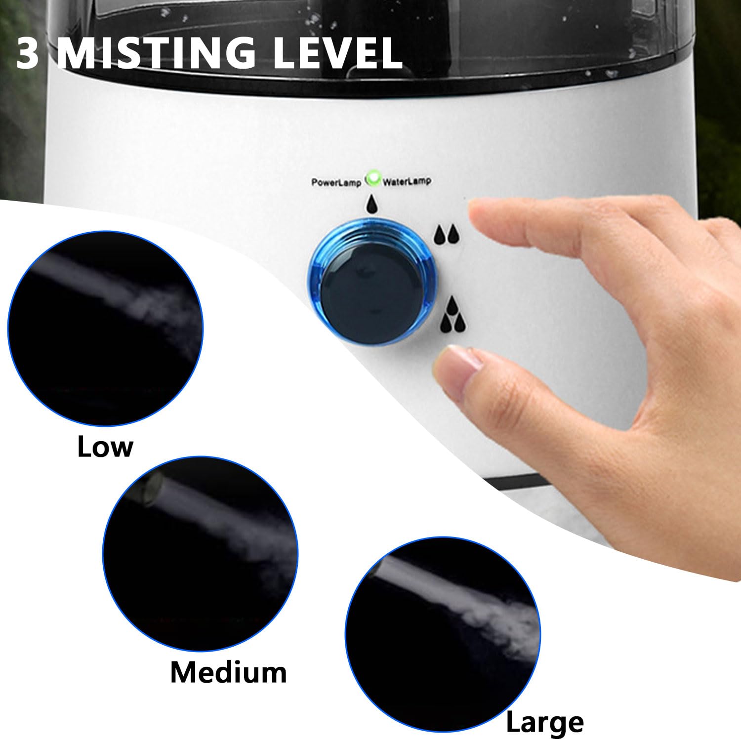Humidificador de reptiles de 4 litros, máquina de niebla de terrario de tanque de reptiles con tubo usable, atomizador ultra silencioso para reptiles, anfibios, plantas húmedas