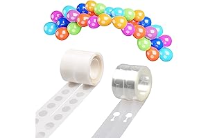 2 Rolls 16 Feet Clear Balloon Tape Roll and 200 PCS Dot Glue