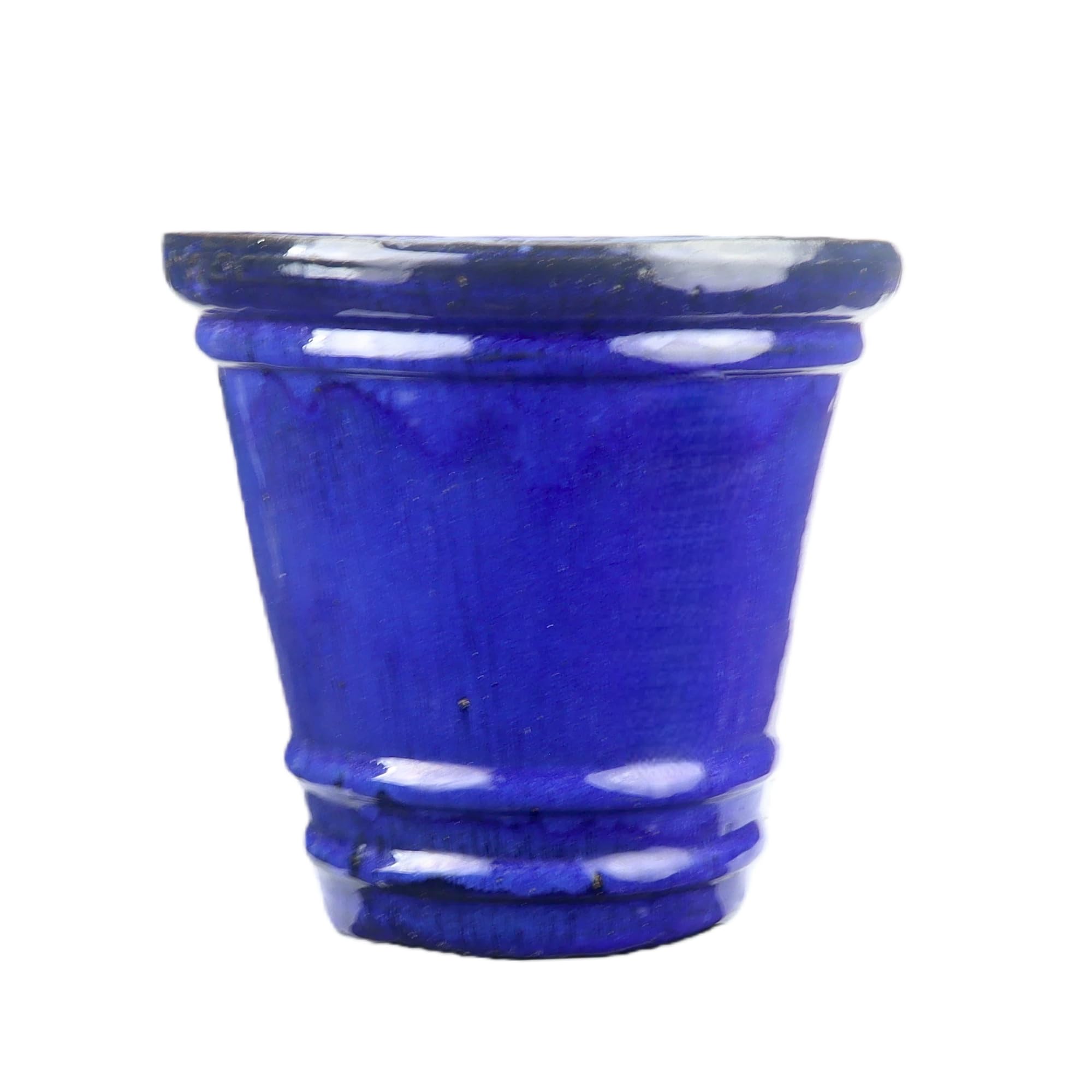 Steinzeug-Blumentopf/Pflanzkübel Conca Blau 32x31cm frostfest