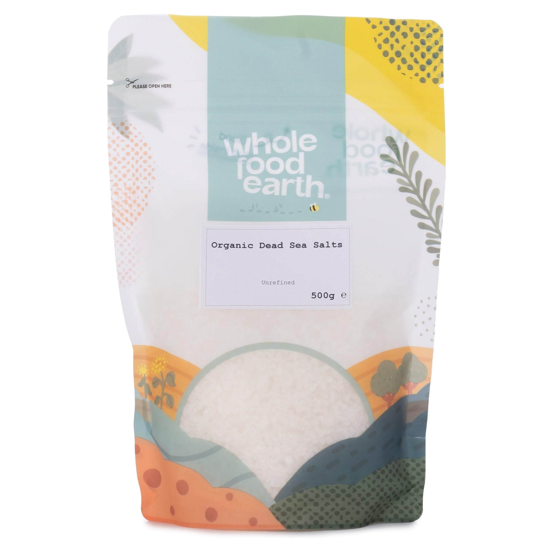 Wholefood Earth Organic Dead Sea Salts – 500g | Unrefined | Vegan | Certified Organic