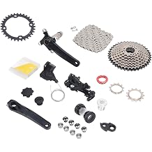 9 Speed Cycling Groupset 11-40T | Aluminum Alloy Crank & Protective Coated Freewheel | Complete Drivetrain Set for Mountain Rides/Road Rides