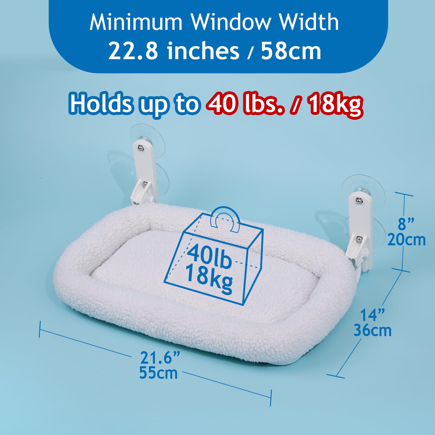 Zakkart Foldable Cat Hammock for Window, Cordless, Machine Washable Bed - Image 4