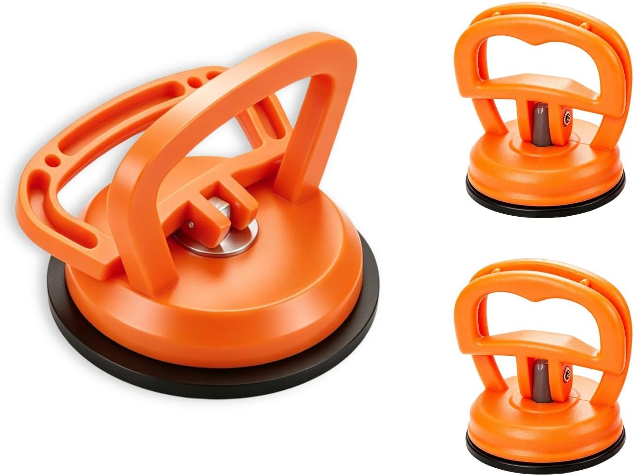 Dent Puller,3PCS Car Dent Puller Kit,Heavy-Duty Suction Cup Dent Removal Tool,Powerful Scratch-Free Dent Lifter for Cars, Trucks, Glass & Furniture,Orange
