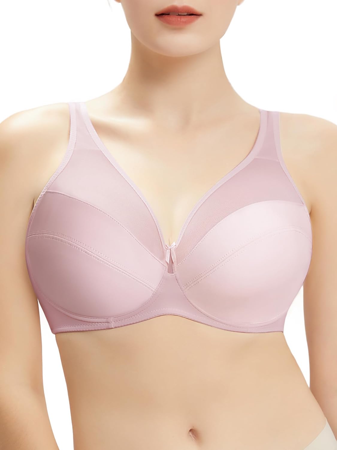 AILIVIN Underwire Minimizer Bras for Women Cross Back Full Coverage Plus Size Non Padded Bra,Lifting Bra for Heavy Breast