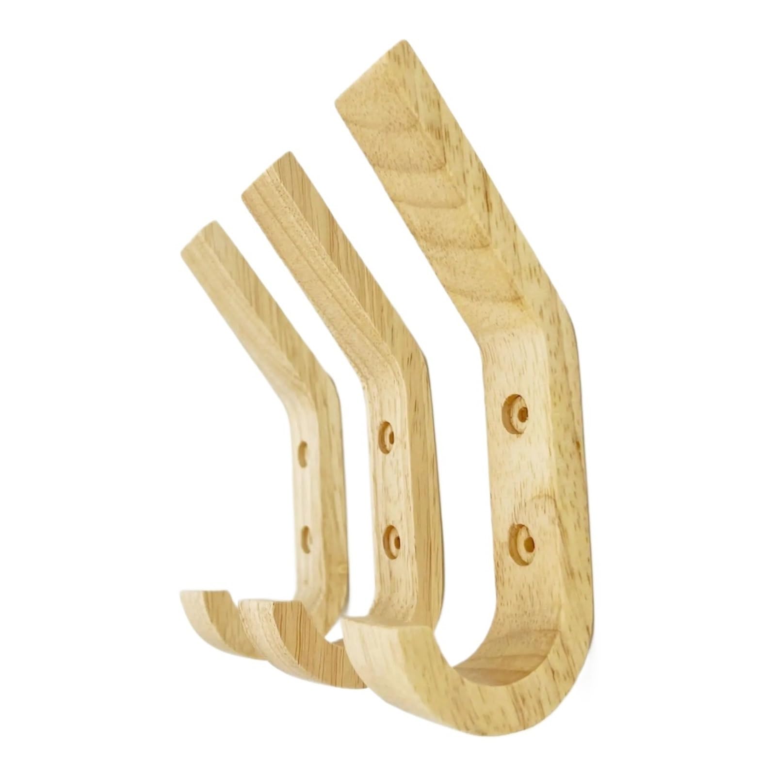 Ryqzhhy 3Pcs Aj Coat Hooks Multifunctional Wooden Wall Hook Rack Home Storage Hanger For Kitchen Bathroom(3Pcs Aj)