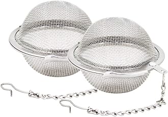 Fu Store 2pcs Stainless Steel Mesh Tea Ball 2.1 Inch Tea Strainers Teas Infuser Strainer Filters for Teas