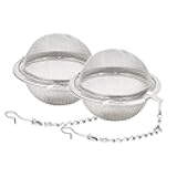 Fu Store 2pcs Stainless Steel Mesh Tea Ball 2.1 Inch Tea Strainers Teas Infuser Strainer Filters for Teas