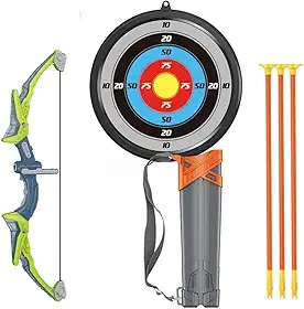 Brinquedo Arco e Flecha Infantil Radical com Luz Alvo e Flechas com Ventosas