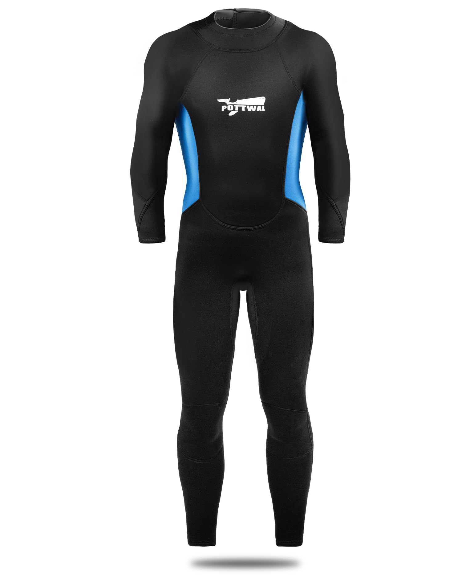 Pottwal Women/Men, 2.5mm Neoprene Full Body Wet Suits with Back Zip, UV Protection Dive Suit for Surfing Swimming Diving